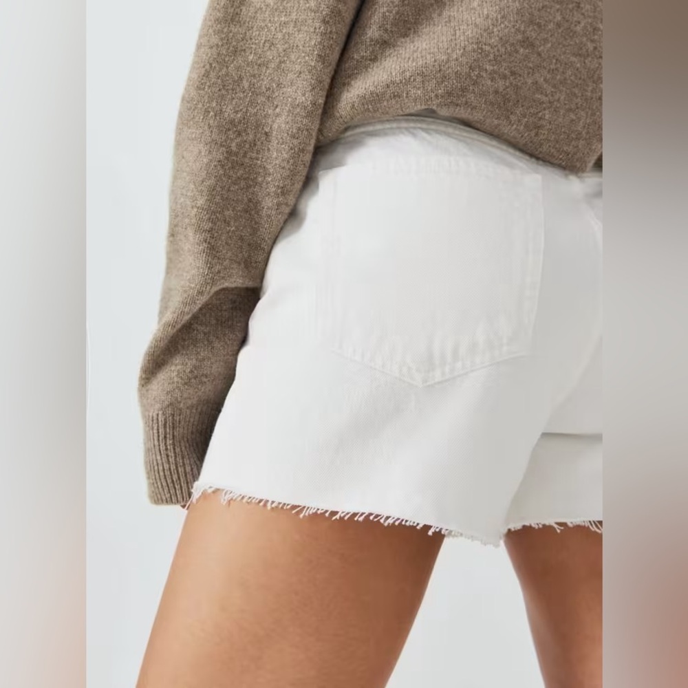 FRAME
Le Brigette High Rise Denim Shorts, Blanc - Picture 2 of 6